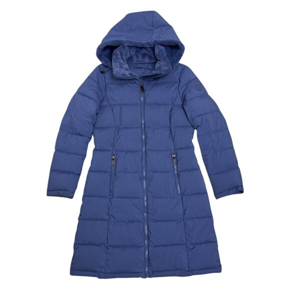 KENNETH COLE REACTION Designer Winter Puffer Long Parka Coat Womens Small - Picture 1 of 7